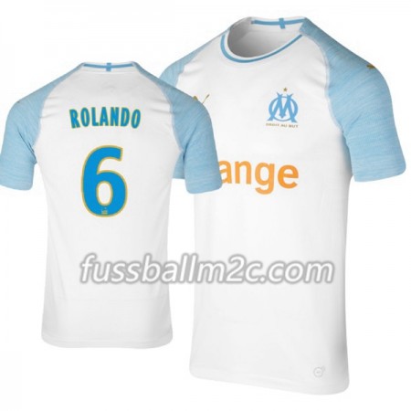 Fußballtrikots Olympique Marseille Rolando 6 Heim Trikotsatz 2018-2019